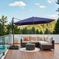 12x9 ft Aluminum Cantilever Patio Umbrella (Base Options)