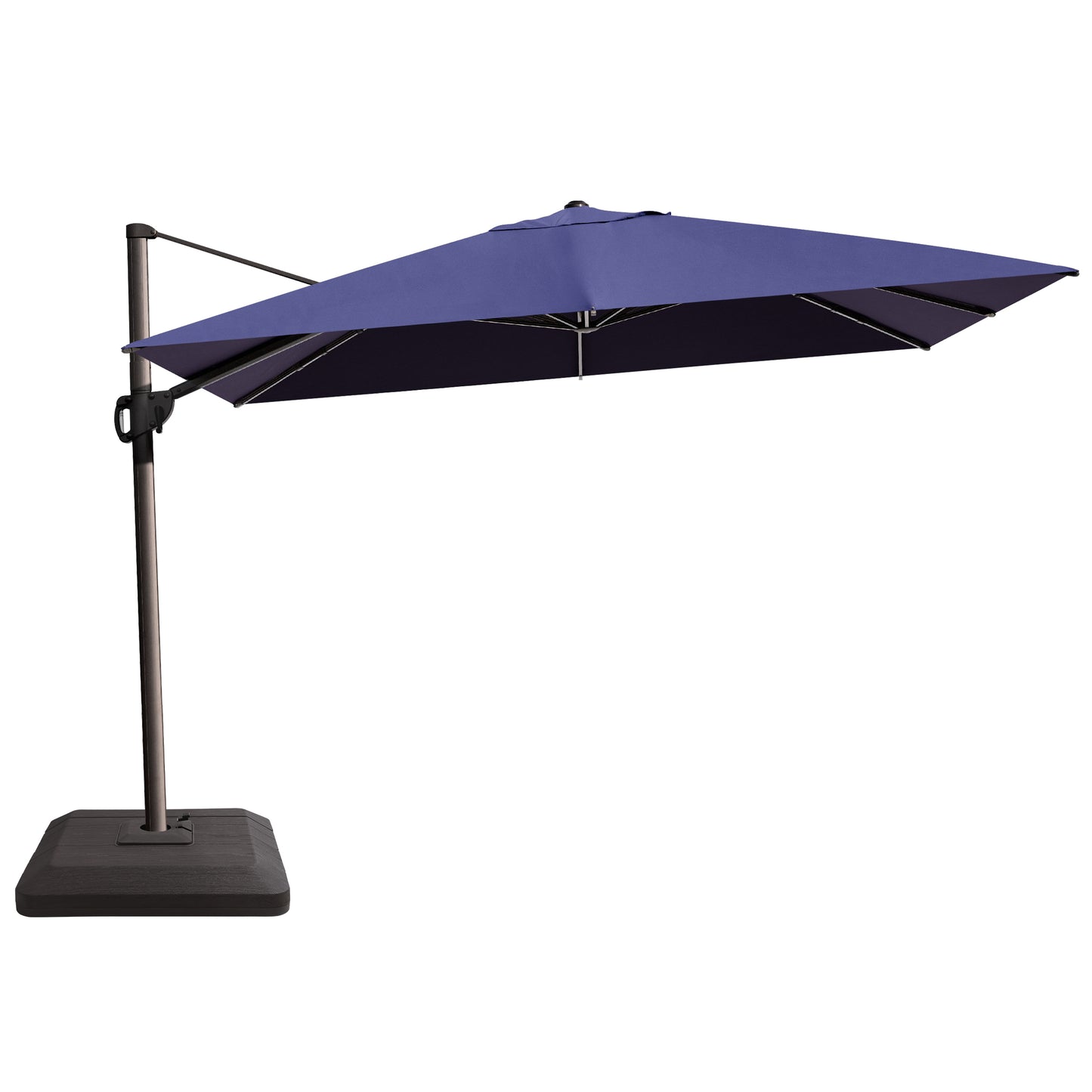 Crestlive Products 12x9ft Aluminum Crank Cantilever Patio Umbrella with Base Options