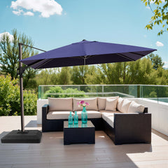 12x9 ft Aluminum Cantilever Patio Umbrella (Base Options)