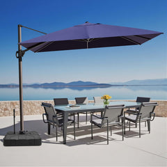 12x9 ft Aluminum Cantilever Patio Umbrella (Base Options)