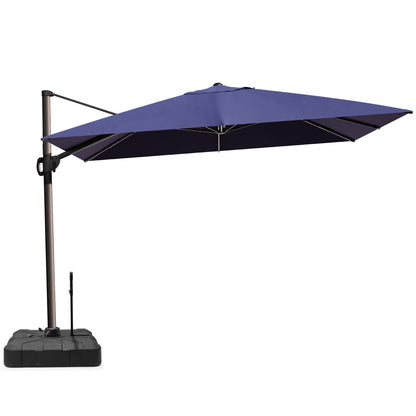 Crestlive Products 12x9ft Aluminum Crank Cantilever Patio Umbrella with Base Options