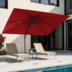 12x9 ft Aluminum Cantilever Patio Umbrella (Base Options)