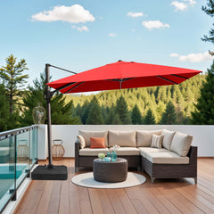 12x9 ft Aluminum Cantilever Patio Umbrella (Base Options)