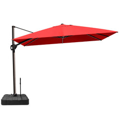 12x9 ft Aluminum Cantilever Patio Umbrella (Base Options)
