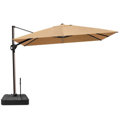 12x9 ft Aluminum Cantilever Patio Umbrella (Base Options)