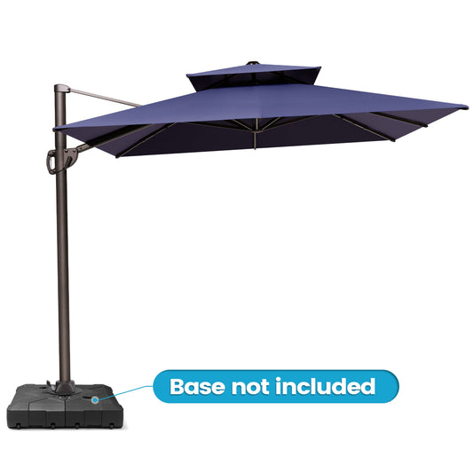 Outdoor Dual Top Cantilever Umbrella No Base