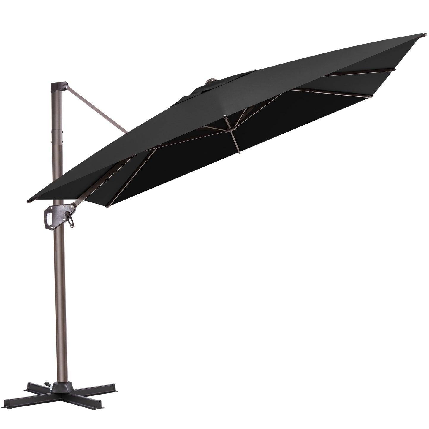 Crestlive Products 9x11ft Aluminum Crank Cantilever Patio Umbrella