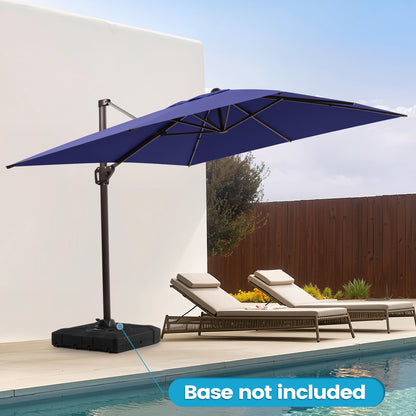 Crestlive Products 9x11ft Aluminum Crank Cantilever Patio Umbrella