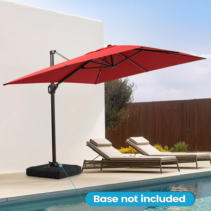 Crestlive Products 9x11ft Aluminum Crank Cantilever Patio Umbrella