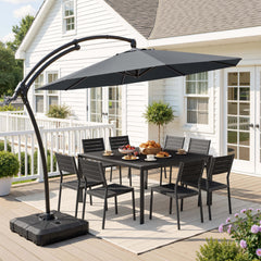 11 ft Aluminum Cantilever Patio Umbrella (Base Options)