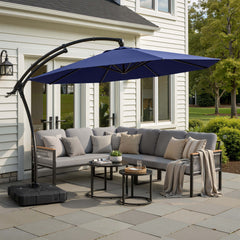 11 ft Aluminum Cantilever Patio Umbrella (Base Options)