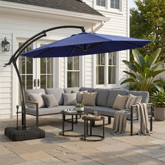 11 ft Aluminum Cantilever Patio Umbrella (Base Options)
