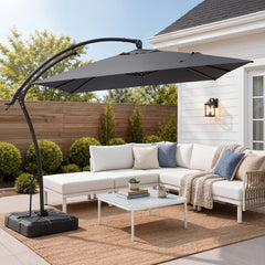 11x9ft Aluminum Cantilever Patio Umbrella (Base Options)