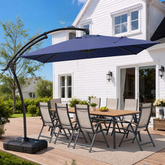 11x9ft Aluminum Cantilever Patio Umbrella (Base Options)