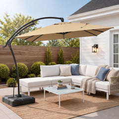 11x9ft Aluminum Cantilever Patio Umbrella (Base Options)