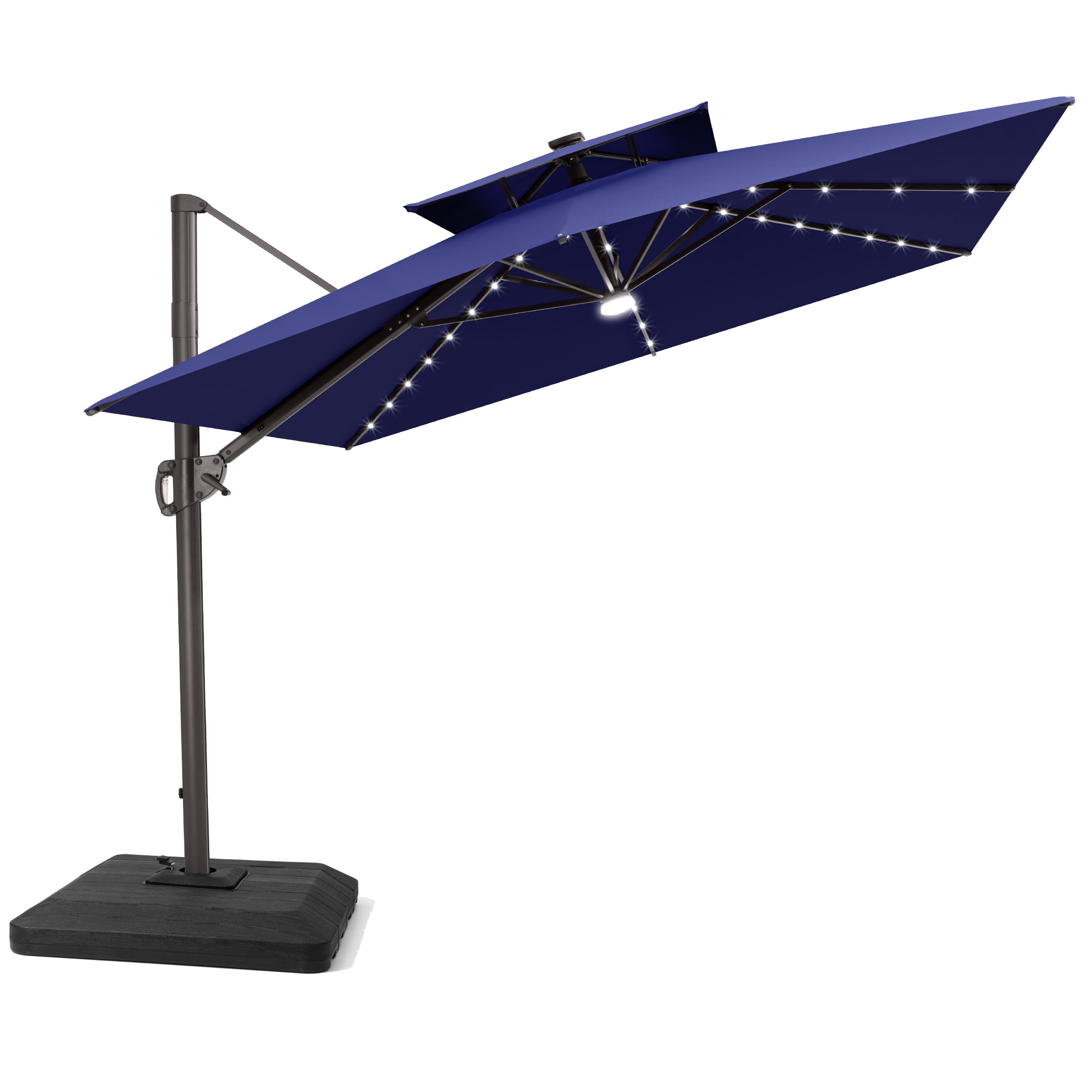 blue led lighted patio umbrella Best Choice Products 10' Solar with Tilt Adjustment, Light You dont need to close your patio umbrella the moment the Sun goes down 15ft Patio Umbrella with Stand
