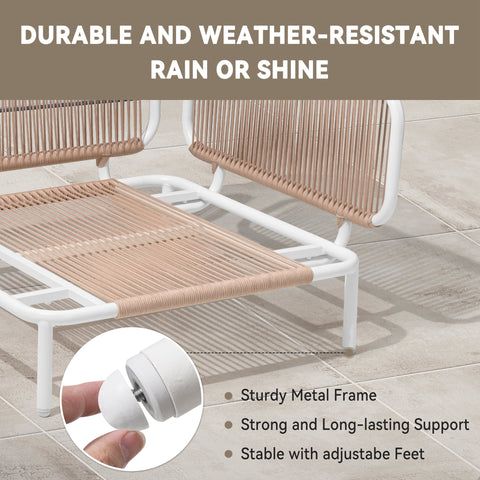 Crestlive Products Outdoor Sectional Sofa with Cushions, Modular Patio Conversation Set