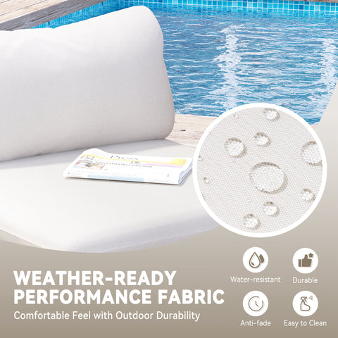 Crestlive Products Outdoor Sectional Sofa with Cushions, Modular Patio Conversation Set