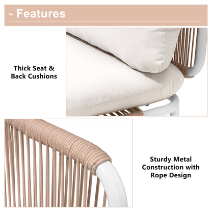 Crestlive Products Outdoor Sectional Sofa with Cushions, Modular Patio Conversation Set