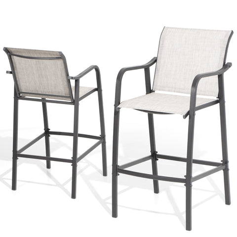 Crestlive Products Textilene Outdoor Patio Bar Stool Set of 2
