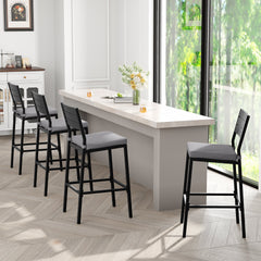 Outdoor Patio Bar Stool Set of 2 with Cushion