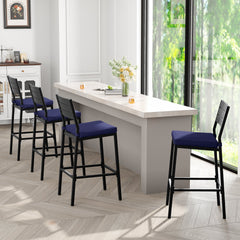 Outdoor Patio Bar Stool Set of 2 with Cushion