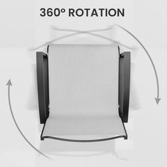 Aluminum Swivel Outdoor Bar Stool Set of 2 in Sunbrella