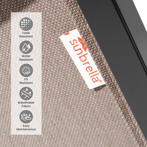 Crestlive Products Aluminum Outdoor Swivel Bar Stool Set of 2 with Sunbrella Fabric