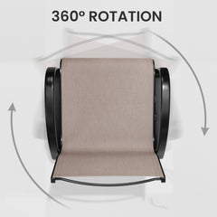 Aluminum Swivel Outdoor Bar Stool Set of 2 in Sunbrella
