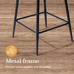 26.8" Swivel Faux Leather Counter Stool Set of 2