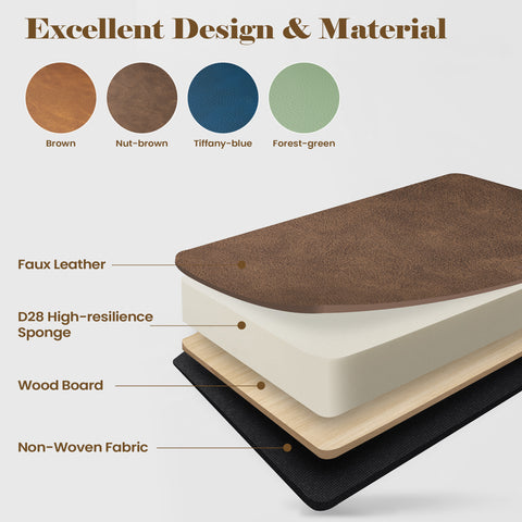 Crestlive Products Swivel 26.8'' Faux Leather Counter Stool (Set of 2)