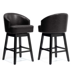30.3" Swivel Faux Leather Counter Stool Set of 2