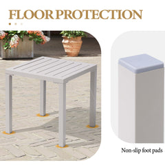 16x16" Aluminum Outdoor Square Side Table