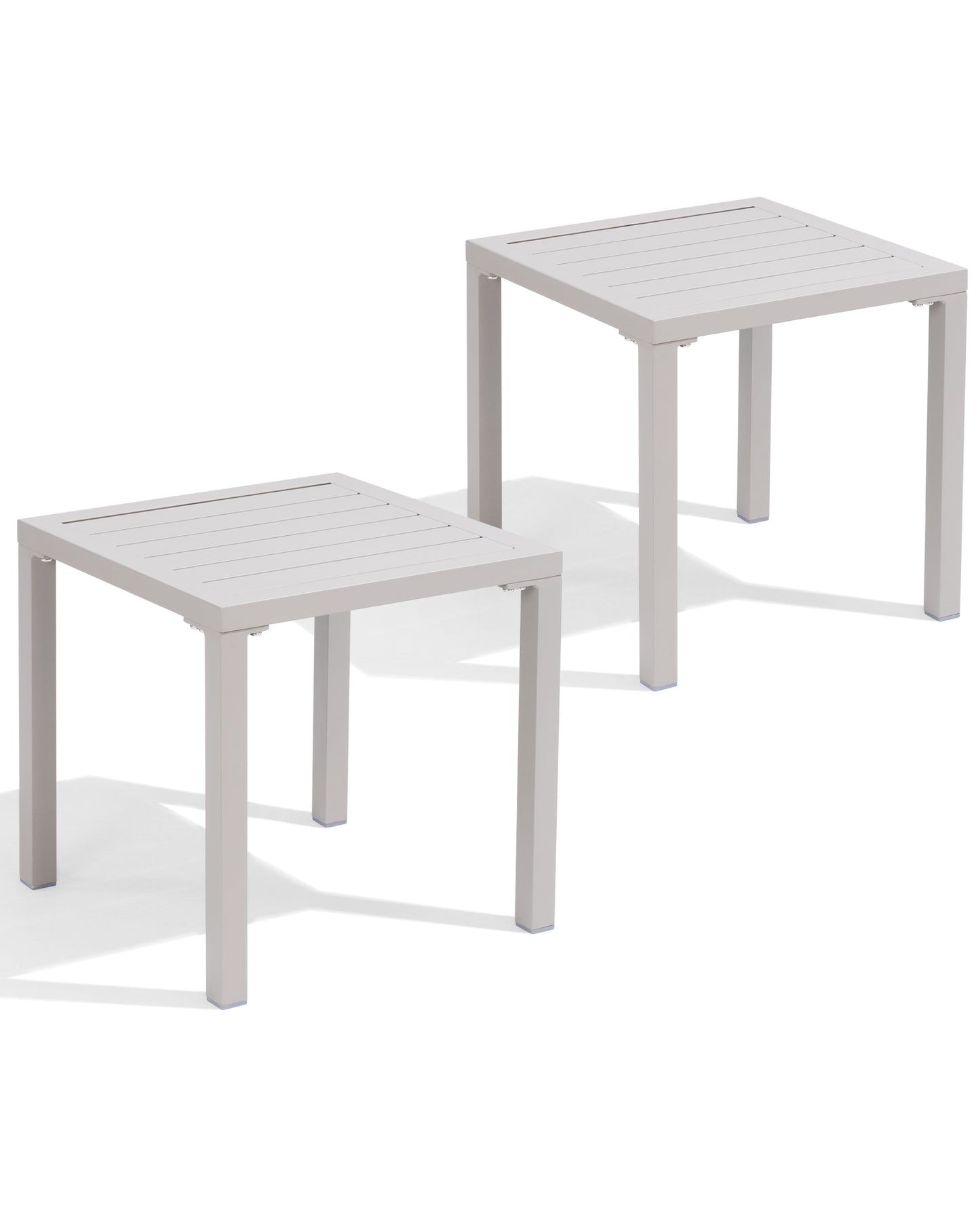 Crestlive Products Aluminum Square Side Table Small Patio Coffee Bistro