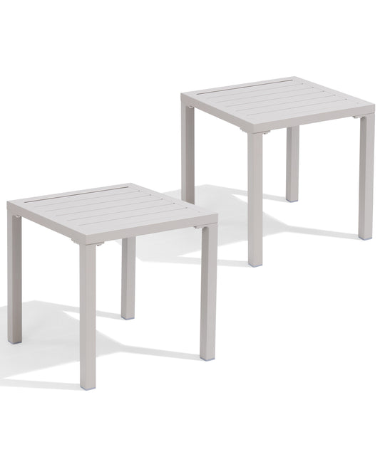 Crestlive Products Aluminum Square Side Table Small Patio Coffee Bistro