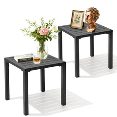 16x16" Aluminum Outdoor Square Side Table