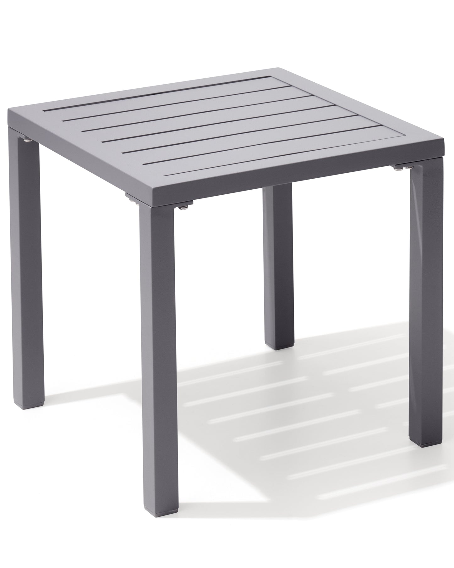 Crestlive Products Aluminum Square Side Table Small Patio Coffee Bistro