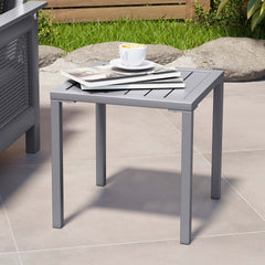 16x16" Aluminum Outdoor Square Side Table