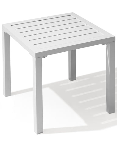 Crestlive Products 16 x 16 in. Outdoor Aluminum Small Square Side End Table