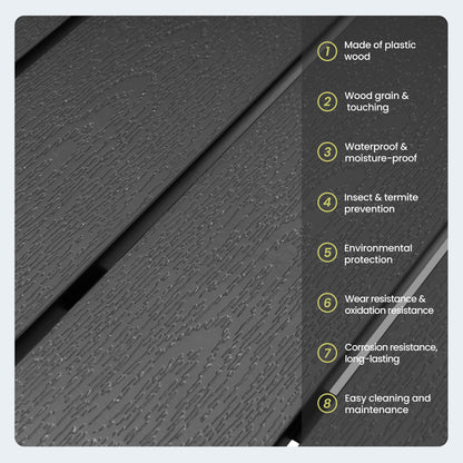 Crestlive Products 83 x 41 in. Rectangular Aluminum Outdoor Dining Table with Umbrella Hole