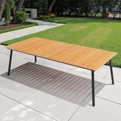 Aluminum Outdoor Dining Table with Umbrella Hole