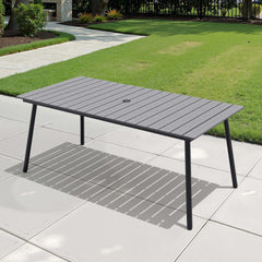 Aluminum Outdoor Dining Table with Umbrella Hole