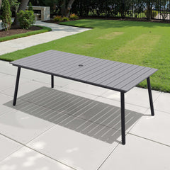 Aluminum Outdoor Dining Table with Umbrella Hole