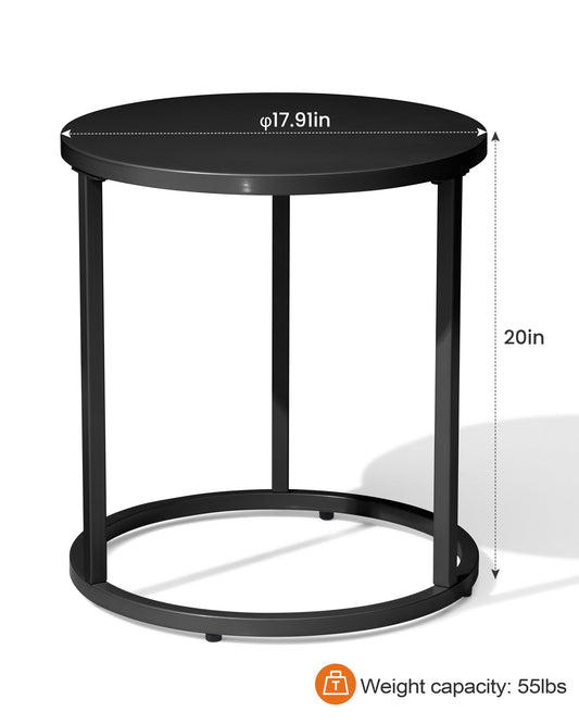 Crestlive Products Outdoor Round Metal Patio Side Table & Rocking Chairs Set of 2/3