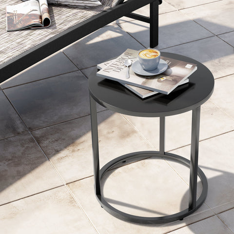 Crestlive Products 18 x 18 in. Round Aluminum Outdoor Side Table