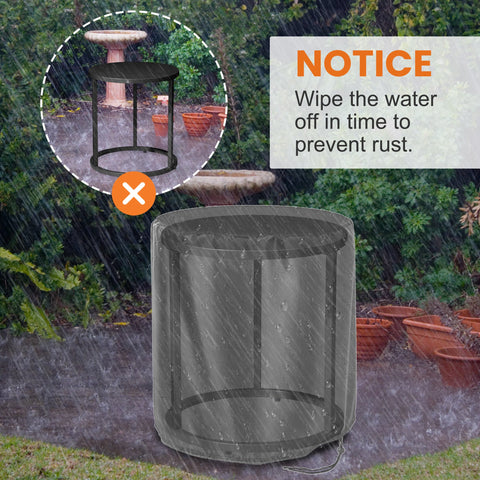 Crestlive Products 18 x 18 in. Round Aluminum Outdoor Side Table