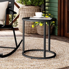 18x18" Round Metal Outdoor Side Table