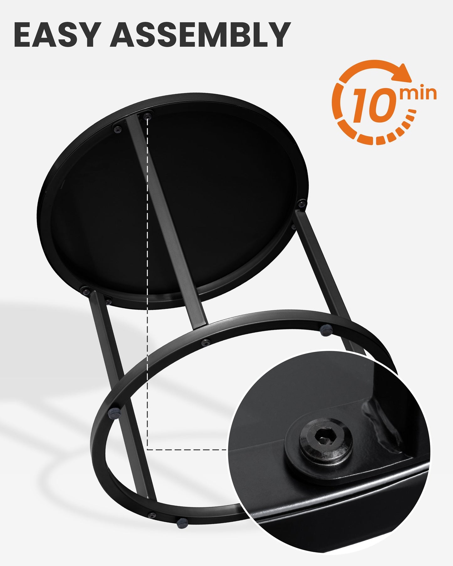 Crestlive Products Outdoor Square Dining End Table 17.91 In