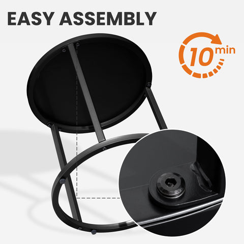 Crestlive Products 18 x 18 in. Round Aluminum Outdoor Side Table