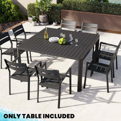 59x38" Aluminum Expandable Outdoor Dining Table